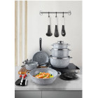 17 dalių puodų rinkinys ZILNER ZL-7060 su keramikine - marmurine danga