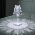Deimantinė kristalinė LED dekoratyvinė lempa valdoma lietimu ir pulteliu 26cm