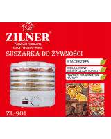 Grybų, vaisių ir daržovių džiovintuvas ZILNER ZL-901A
