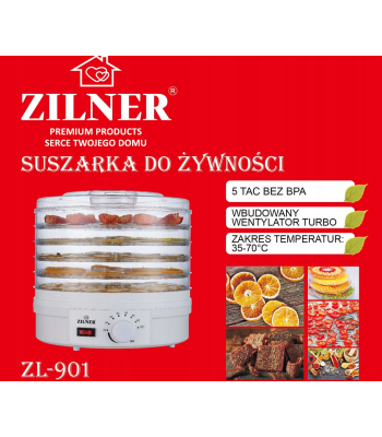 Grybų, vaisių ir daržovių džiovintuvas ZILNER ZL-901A