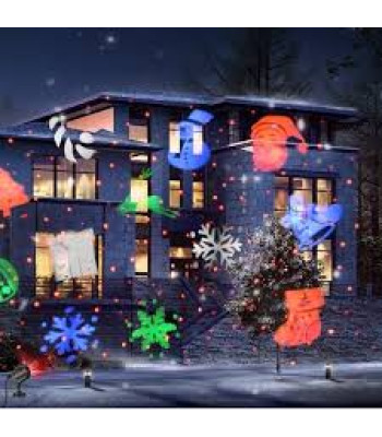 LED kalėdinis lauko projektorius spalvotas