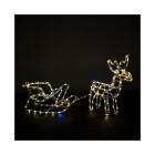 Kalėdine Led dekoracija elnias su rogėmis -11m