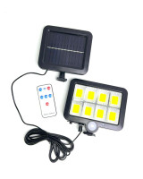 Lauko šviestuvas su saulės baterija 8COB LED su judesio davikliu ir pulteliu