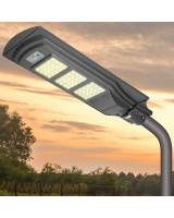 Led gatvės šviestuvas 360W su saulės kolektoriumi ir valdymo pultu