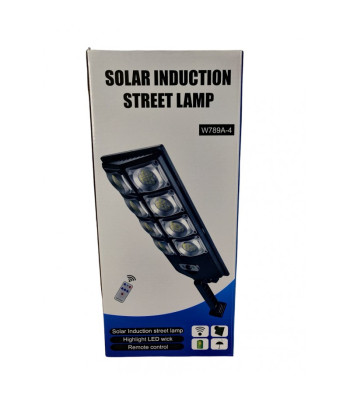 LED lešinis gatvės šviestuvas su saulės kolektoriumi ir valdymo pultu W789A-4