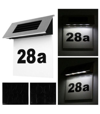 Namo numeris su LED apšvietimu SOLAR HOUSE