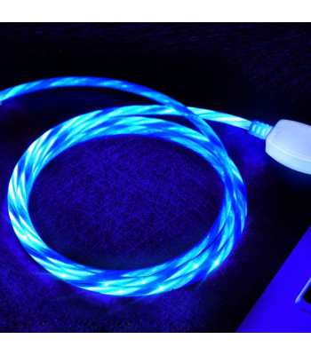 Magnetinis USB įkrovimo laidas 3in1 su LED apšvietimu