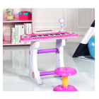Vaikiškas pianinas - sintezatorius su mikrofonu ir kėdute 
