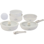 Akmens masės 11 dalių puodų ir keptuvių rinkinys su nuimama rankena, ZILNER ZL-8571