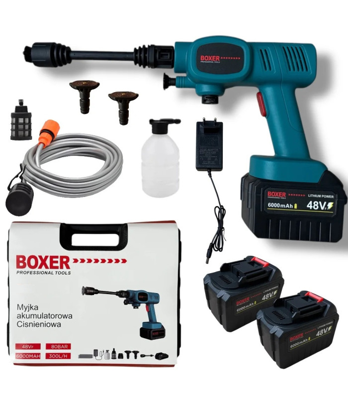 Akumuliatorinė aukšto slėgio plovimo įrenginys BOXER BX-3263