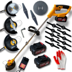 Akumuliatorinė žoliapjovė – trimeris su dviem 6.0 Ah akumuliatoriais, 1500W MEISTER MS-876