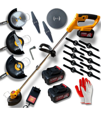 Akumuliatorinė žoliapjovė – trimeris su dviem 6.0 Ah akumuliatoriais, 1500W MEISTER MS-876