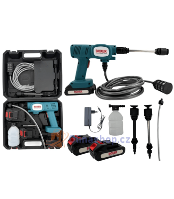 Akumuliatorinis aukšto slėgio plovimo įrenginys su 2 vnt 24V akumuliatoriais BOXER BX-3264