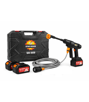 Akumuliatorinis aukšto slėgio plovimo įrenginys su 2vnt akumuliatoriais, 1500W, STAR ROXER SR-909
