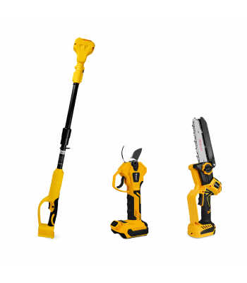 Akumuliatorinis grandininis pjūklas ir sekatorius su teleskopiniu kotu, 88V MEISTER MS-121