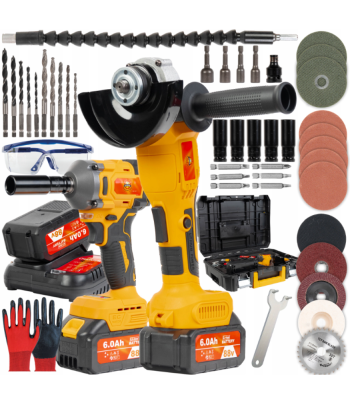 Akumuliatorinis smūginis veržliasukis ir kampinis šlifuoklis 88V su priedais MEISTER MS-767