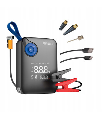 4in1 automobilio užvedėjas su kompresoriumi ir powerbanku, 7200 mAh, Forever JS-400
