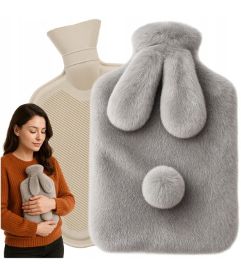 Karšto vandens pūslė su minkštu kiškio formos užvalkalu, 1,8 l, Ruhhy 26383