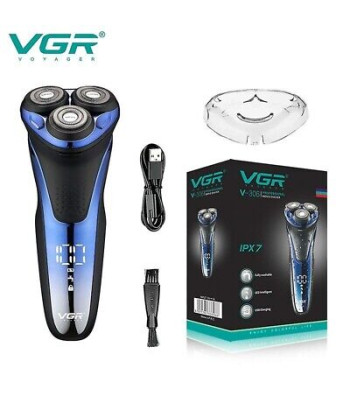 Įkraunama barzdos skutimosi mašinėlė su išmaniuoju LED ekranu, VGR V-306