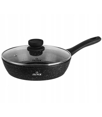 Keptuvė su marmuro nepridegančia danga ir dangčiu 24 cm, ZILNER ZL-7715