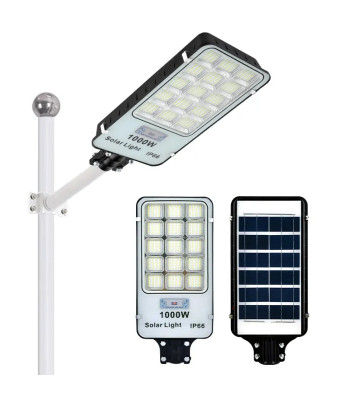 LED gatvės šviestuvas 1000W su saulės kolektoriumi ir valdymo pultu SLWY-1000