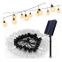 LED dekoratyvinė RETRO lauko girlianda su saulės baterija 5 m, 20 LED, šiltai balta