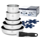 Nerūdijančio plieno puodų ir keptuvių rinkinys su nuimama rankena 9 dalių, ZWILLENTOFF ZT-31330