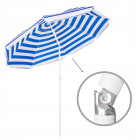 Paplūdimio ir sodo skėtis su pasvirimo funkcija, 180 cm, Springos BU0008, mėlynas/baltas