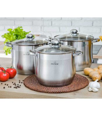 Puodų rinkinys 6 dalių su dangčiais Zilner ZL-7364
