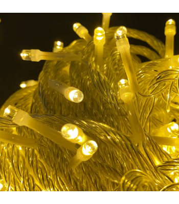 500 LED girlianda su skaidriu silikoniniu laidu ir 8 režimais, 38 m