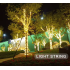 500 LED girlianda su skaidriu silikoniniu laidu ir 8 režimais, 38 m