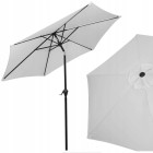 Didelis sodo skėtis su pasvirimo funkcija, 260 cm, Springos GU0012, pilkas
