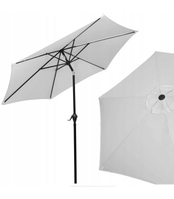 Didelis sodo skėtis su pasvirimo funkcija, 260 cm, Springos GU0012, pilkas