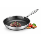 Trijų sluoksnių plieno keptuvė su nepridegančia danga 28 cm, ZILNER ZL-7135