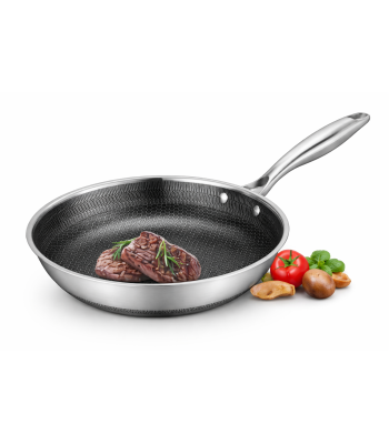 Trijų sluoksnių plieno keptuvė su nepridegančia danga 28 cm, ZILNER ZL-7135