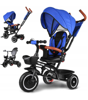 3in1 vaikiškas triratukas - stumdukas su stogeliu, TINY BIKE SP0650