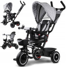 3in1 vaikiškas triratukas - stumdukas su stogeliu, TINY BIKE SP0650, pilkas