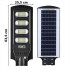 LED gatvės šviestuvas 500W su saulės kolektoriumi ir valdymo pultu DK-7061