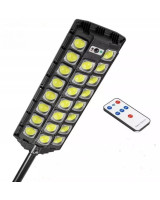 LED COB lęšinis gatvės šviestuvas su saulės kolektoriumi ir valdymo pultu W7100B-8