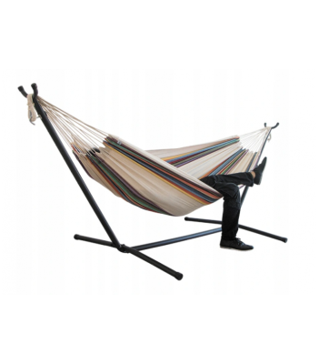 Dvivietis hamakas su stovu 250x109x104 cm