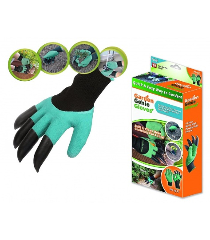 Universalios sodinimo - ravėjimo sodo pirštinės su nagais Garden Genie Gloves