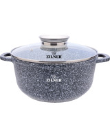 Puodas 1.3L su marmuro danga ir dangčiu Zilner ZL-7071