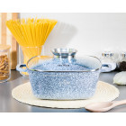 Puodas su keramine - marmurine danga stikliniu dangčiu 4.4L ZILNER ZL-7062