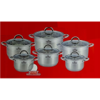 Nerūdijančio plieno 6 vienetų ZILNER puodų rinkinys zl-8109