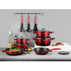 Puodų rinkinys 15 dalių su marmuro danga Ombre ZILNER ZL-8520