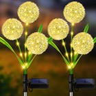 Saulės sodo LED šviestuvai - gėlės 2 vnt.