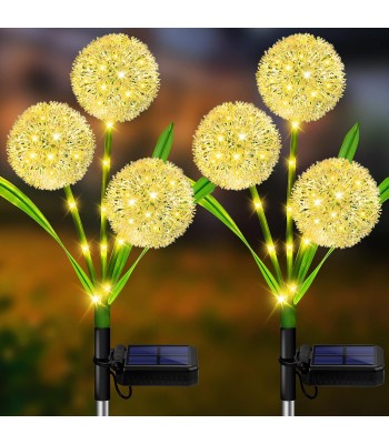 Saulės sodo LED šviestuvai - gėlės 2 vnt.