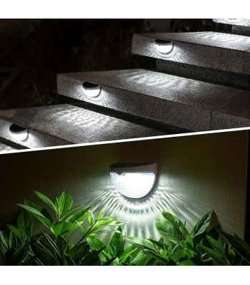 Sieniniai 6 LED saulės šviestuvai įkraunami nuo saulės 2vnt 