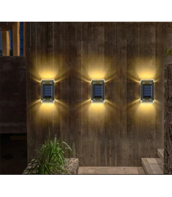 Sieniniai LED saulės šviestuvai įkraunami nuo saulės 4vnt