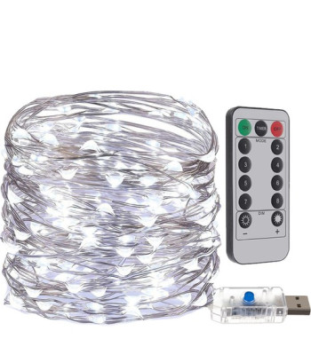Vielos girlianda su micro 300 LED, šaltai baltos spalvos